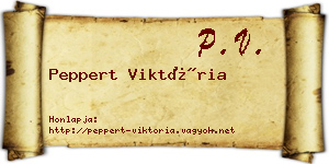 Peppert Viktória névjegykártya